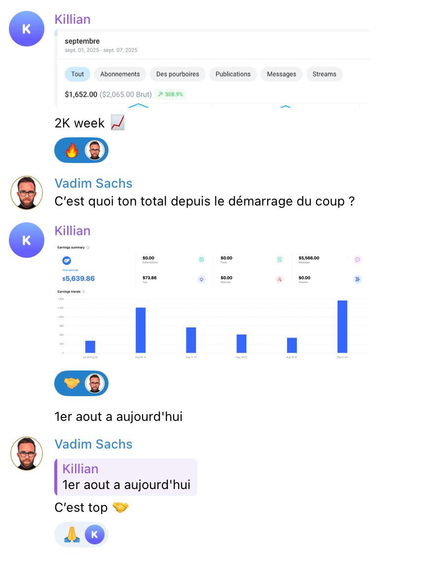 Résultat client Bootcamp OnlyBuilders