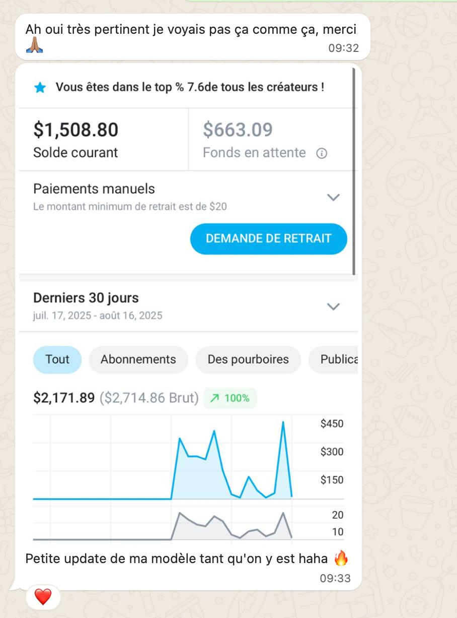 Résultat client Bootcamp OnlyBuilders