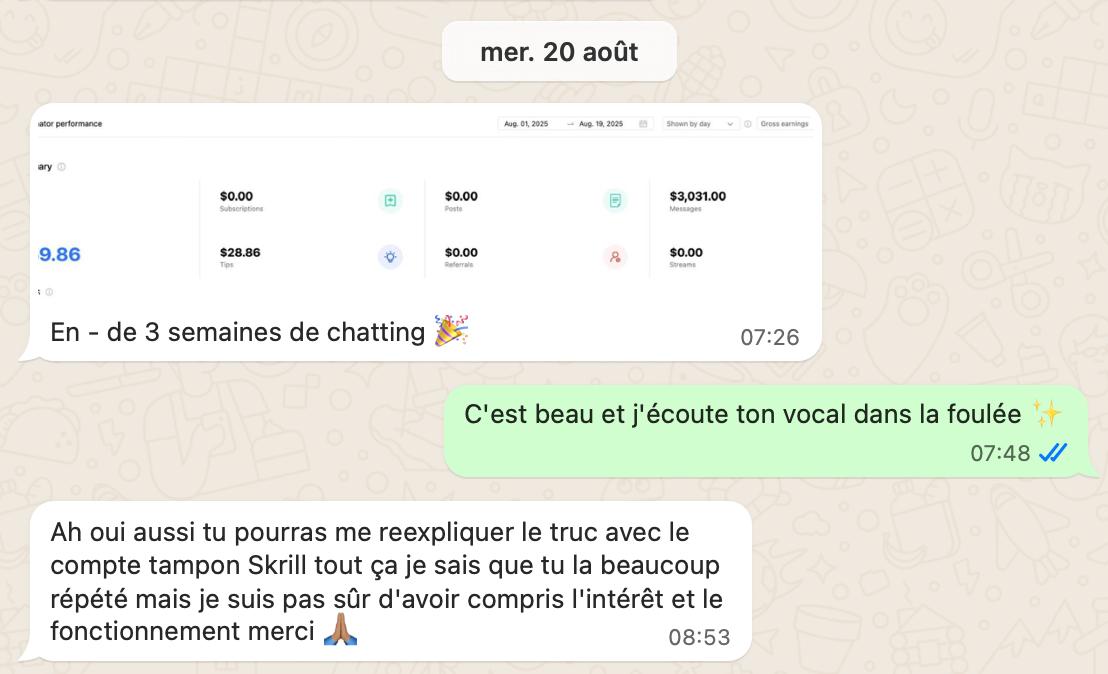 Résultat client Bootcamp OnlyBuilders
