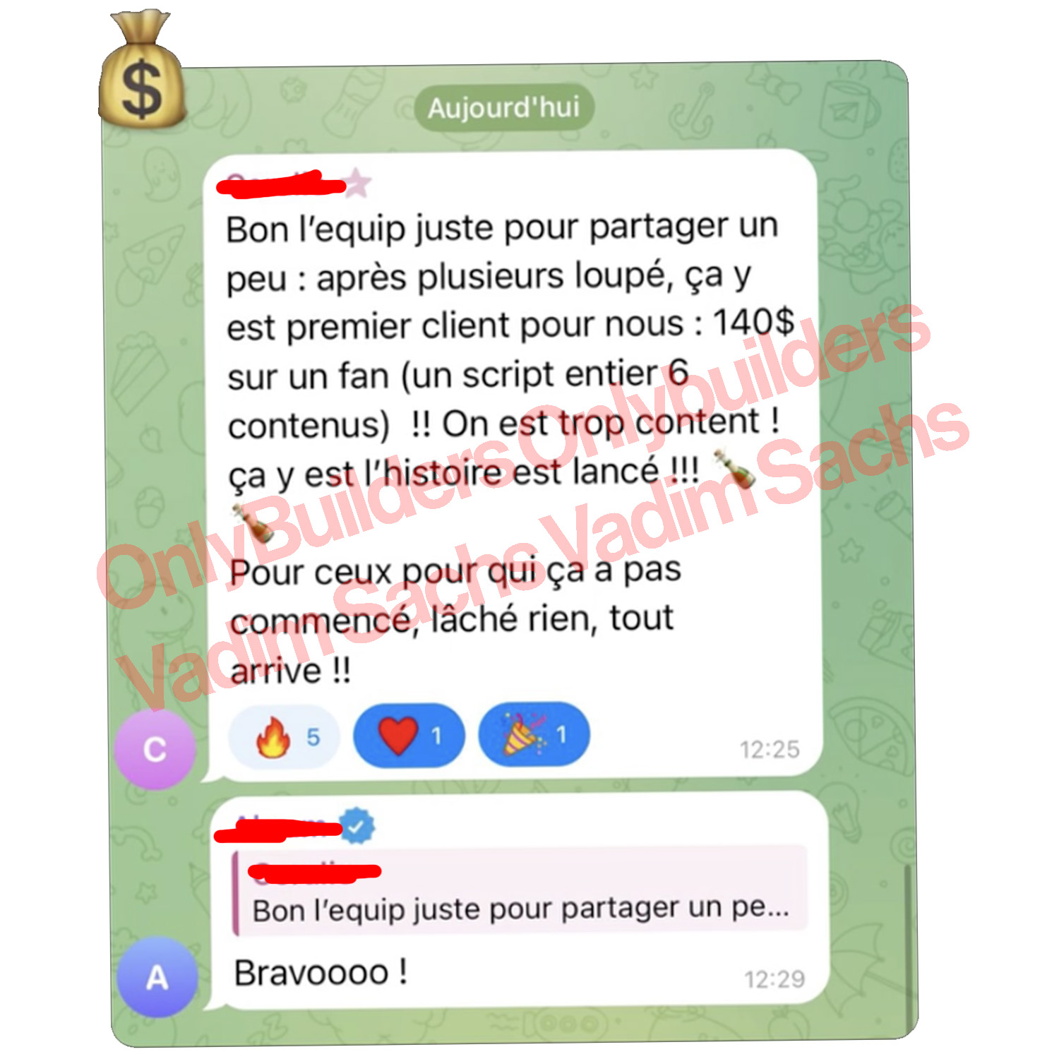 Résultat client Bootcamp OnlyBuilders